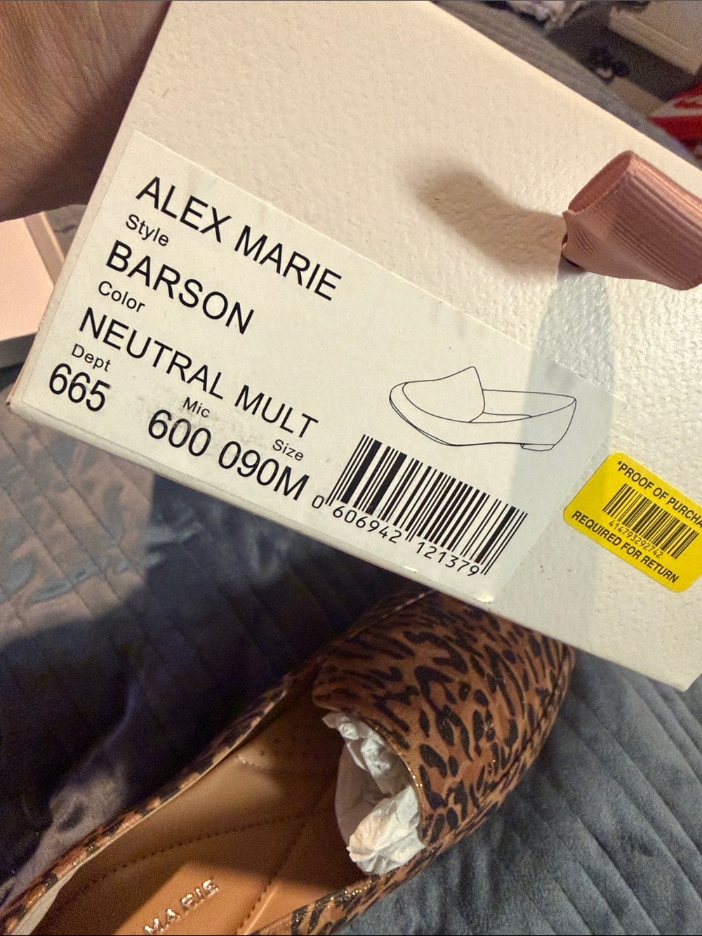 Alex Marie Barson Leopard Print Loafers in Brown and Black
